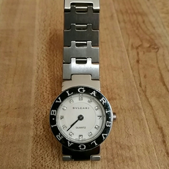 BVLGARI Accessories - BVLGARI Diamond Quartz silver watch